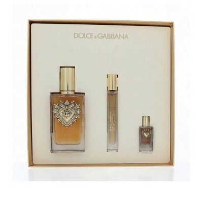 Devotion by Dolce and Gabbana for Women - 3 Pc Gift Set 3.3oz EDP Spray, 0.33oz EDP Spray (Mini), 0.17oz EDP Splash (Mini)