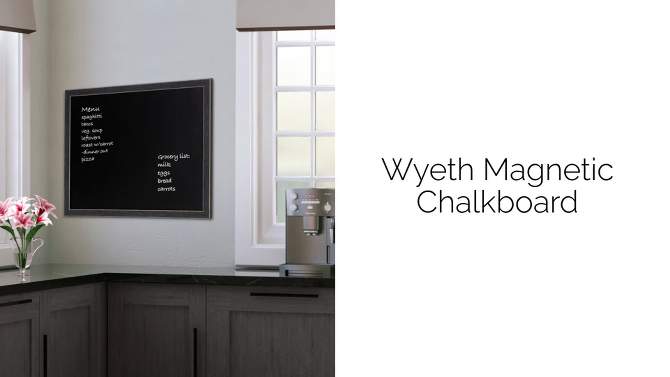 Wyeth Framed Magnetic Chalkboard - Kate & Laurel All Things Decor, 2 of 11, play video