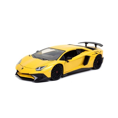 yellow toy lamborghini