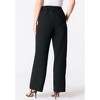 Roaman's Plus Size Bi-Stretch Wide Leg Pant - 4 of 4