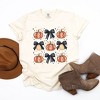Simply Sage Market Women's Coquette Black Bow Pumpkin Chart Short Sleeve Garment Dyed Tee - 3 of 4