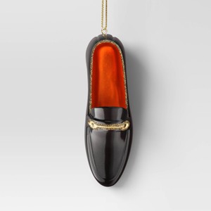 4" Christmas Resin Fancy Loafers Ornament Black - Wondershop™ - 1 of 3