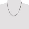 Black Bow Jewelry Mens 4.8mm Sterling Silver Antiqued Oval Cable Chain Necklace - 2 of 4
