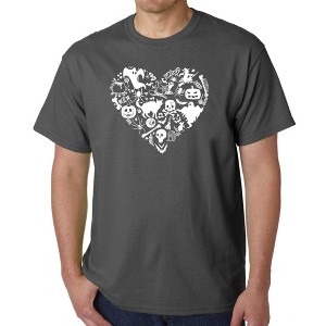 LA Pop Art Halloween Heart - Men's Word Art T-Shirt - 1 of 4