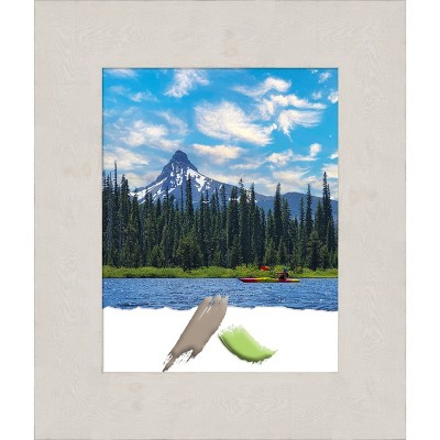 Amanti Art Rustic Plank White Picture Frame