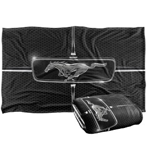 Kids' Ford 1965 Mustang Grill Silky Touch Blanket White 36X58 - 1 of 4
