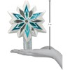 Old World Christmas Glass Blown Snowflake Tree Topper Blue, 7" - 3 of 4