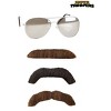 HalloweenCostumes.com One Size Fits Most  Men  Adult Super Troopers Mustache and Sunglasses Halloween Costume Accessory Kit,  Brown - 3 of 4