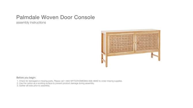 Palmdale Woven Door Console Natural - Threshold&#8482; designed with Studio McGee, 2 of 10, play video