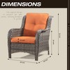 UPTIOT 4 Piece Multiple Chairs Seating Group with Cushions - 3 of 4