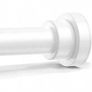 2 - Pack White Shower Curtain Rod 46 - 78 Inch Tension Rod Bathroom Closet Window Room Divider Adjustable - 1 of 4