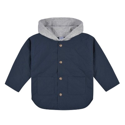 Gerber Infant And Toddler Boys Quilted Hooded Jacket, Navy, 12 Months ...