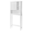 Toilet Organizer with Adjustable Shelf, Freestanding Cabinet with Shutter Door and Open Storage Space - 3 of 4