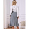 INSPIRE CHIC Women's Knit Pleated High Waist Stretchy A Line Sweater Midi Skirt - 4 of 4