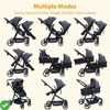 Tandem Double Stroller Newborn and Toddler, Foldable Twin Stroller with Reversible Seat - 2 of 4