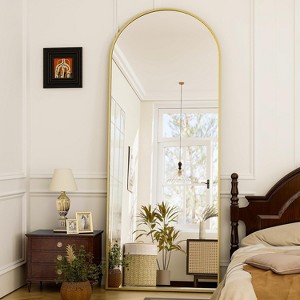 BEAUTYPEAK 71"x26" Arched Full Length Mirror with Stand, Wall Mounted Floor Mirror or Leaning Mirror for Bedroom or Living Room - 1 of 4