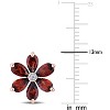 EVERLY JEWELRY | 10k Rose Gold 3 1/4 CT TGW Garnet and Diamond Accent Floral Stud Earrings - 3 of 4
