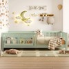 Okak Twin/Full Size Platform Beds with Storage Bookshelf & Guardrails,Solid Wood Bed Frame for Kids,Teens,No Spring Box Needed - 3 of 4