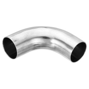 Unique Bargains 304 Stainless Steel Exhaust Hose Pipe Fitting 90 Mandrel Bend Silver - 1 of 4