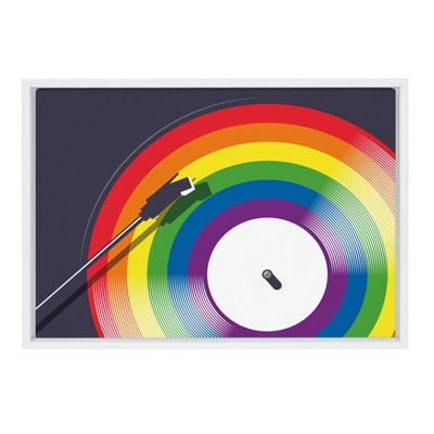 18" x 24" Sylvie Proud Vinyl Framed Canvas Wall Art by Rocket Jack White - Kate and Laurel