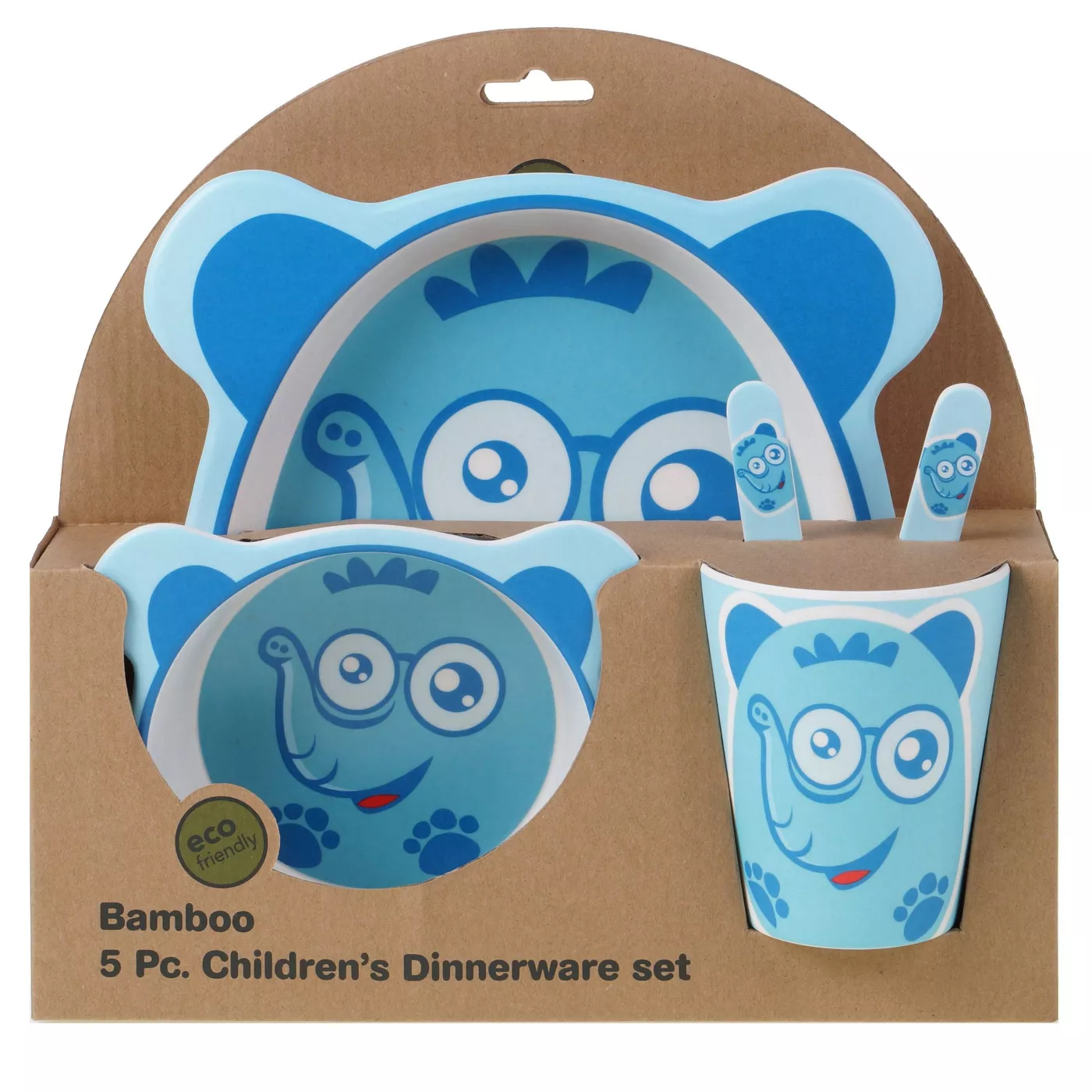 5pc Bamboo Elephant Children's Dinnerware Set - Certified International - image 2 of 7