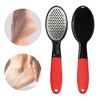 Unique Bargains ABS Stainless Steel 304 Dead Skin Remover Foot File Red 1 Set - 2 of 4