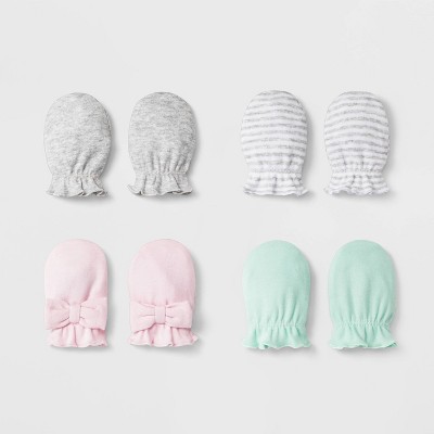 Baby Girls' 4pk Mittens - Cloud Island™ Pink One Size
