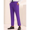 Lars Amadeus Men's Slim Fit Business Tapered Checked Printed Dress Trousers - 2 of 4