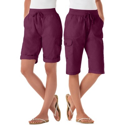 Woman Within Plus Size Convertible Length Cargo Bermuda/Short