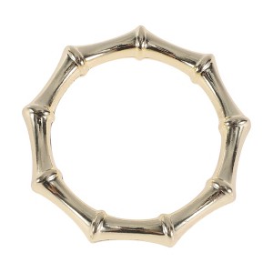 Unique Bargains Napkin Rings Bamboo Joint Iron Gold Tone 1 Pc - 1 of 3