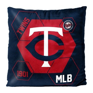 MLB Minnesota Twins Firm Density Connector Velvet Reverse Pillow - 1 of 3