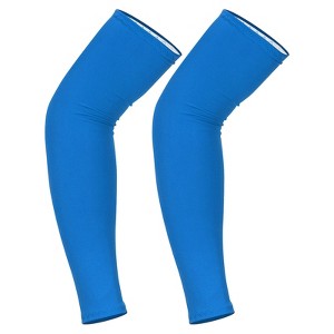 Unique Bargains Nylon Breathable Sun Protection Compression Arm Sleeves 1 Pair - 1 of 4