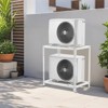 VEVOR Mini Split Ground Stand, Anti-Vibration Mini Split Stand for 9000-18000 BTU Ductless Air Conditioner Heat Pump, Dual Levels,White - 2 of 4