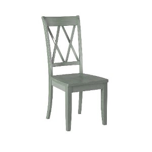Kumasinova Set of 2 Dining Chair – Pine Veneer, Armless Chair with Transitional Double-X Back, Dining Room Side Chair, Wooden Kitchen Chair - 1 of 4