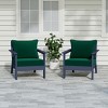 WestinTrends Avalon Outdoor Modern HDPE Patio Club Chairs with Deep Seat Cushions (Set of 2) - 2 of 4