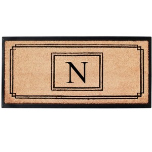 A1HC Natural Coir Monogrammed Heavy Duty Entrance Door Mat 24X48, Anti-Shed Treated Durable Doormat - 1 of 4