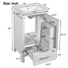 Vynxaria 18-Inch Bathroom Vanity - Ceramic Sink, Soft-Close Drawer/Door, Divider Drawer, Door Organizer, White - 4 of 4