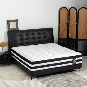 12 Inch King Size Breathable Cover   Certipur-US  Memory Foam Individual Pocket Spring Hybrid Mattress - 1 of 4