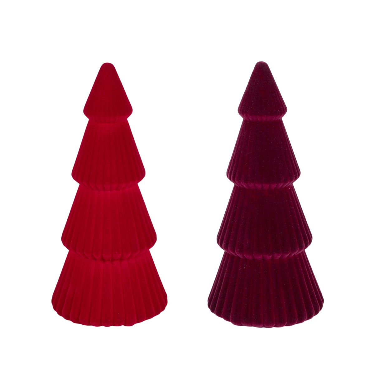 Saro Lifestyle Velvet Christmas Tree Decor - Soft Plush Tabletop Holiday Accent