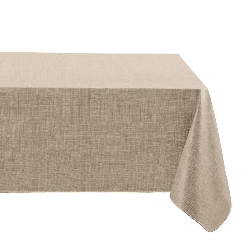 Monterey Linen Texture Vinyl Indoor/Outdoor Tablecloth - Elrene Home Fashions, 2 of 5