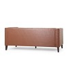 Pondway Contemporary Faux Leather Tufted 3 Seater Sofa - Christopher Knight Home - image 3 of 4