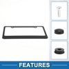 Unique Bargains Stainless Steel License Plate Holder Durable Black - 4 of 4