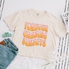 Simply Sage Market Women's Forever Chasing Sunsets Wavy Short Sleeve Relaxed Fit Cropped Tee - 2 of 2