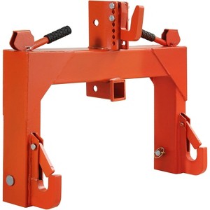 Acekool 3 Point Quick Hitch, 3000 lbs Capacity, Cat 1 Tractor Adapter, Adjustable Top Hook, 27.5" Arm Width, Fits Category 1 & 2 Tractors, Black - 1 of 4