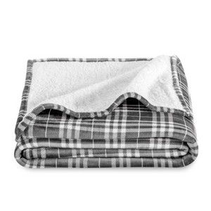 Faux Shearling Fleece Blanket by Bare Home - 1 of 4