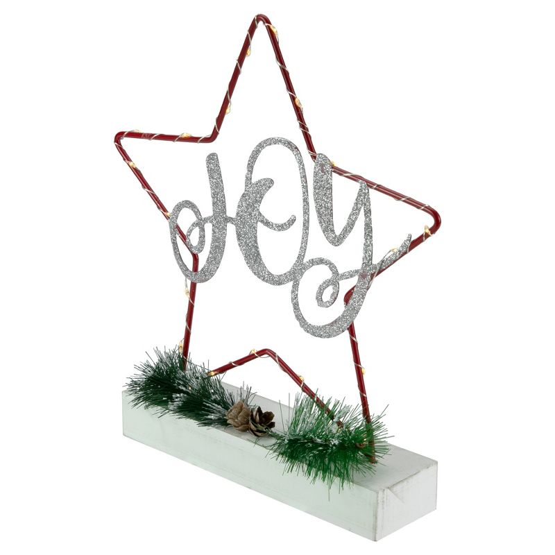 Northlight 11" LED Lighted Star Silhouette Christmas Joy Sign, 4 of 5