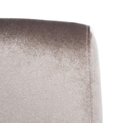 Romilly 32" Slipper Accent Chair in Gray Velvet and Gold Metal