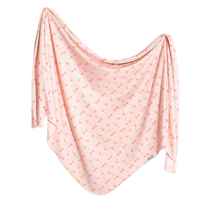 Copper Pearl Bloom Knit Swaddle Blanket, 1 of 8