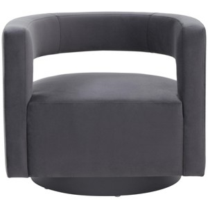 Edgar Velvet Swivel Chair - SFV4764 - Safavieh Couture - 1 of 4