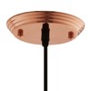 Modway Dimple 11" Bell-Shaped Rose Gold Pendant Light – Modern Hanging Light Fixture with Metallic Finish - 4 of 4